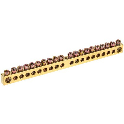 Шина IEK PEN "N" нулевая 8х12мм 20/1 (20групп/крепеж по центру)