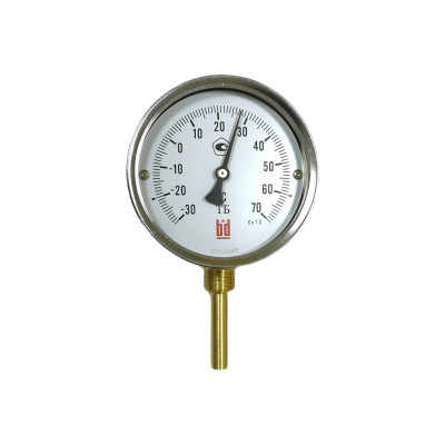 Биметаллический термометр BD ТБ100Р/64 (-30-70С) G1/2 1,5 рос