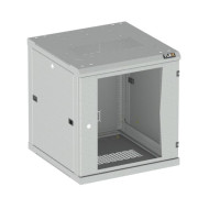 Настенный разборный шкаф TLK 19", 18U, стеклянная дверь, Ш600хВ904хГ450мм, 2 пары монтажных направляющих, серый