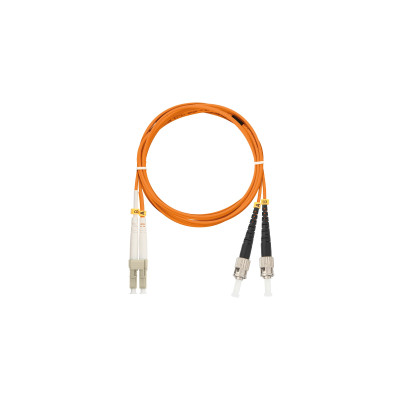 Шнур NIKOMAX волоконно-оптический, переходной, многомодовый 50/125мкм, стандарта OM2, LC/UPC-ST/UPC, двойной, полимерный материал нг(A)-HF, 2мм, оранжевый, 1 м