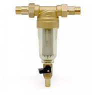 Фильтр промывной TIM 1/2 без манометра, корпус стеклянный