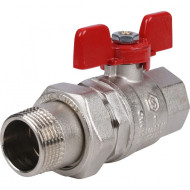 Кран НН 1/2'х3/4' шаровой MINNESOTA для подкл. бачков c розеткой 1/2' из нерж. стали для бытов. вент