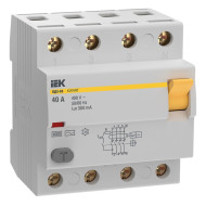Выключатель дифференциальный (УЗО) IEK KARAT ВД3-63 4P 40А 300мА 6кА тип AC