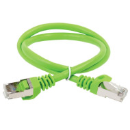 Коммутационный шнур ITK категория 6А S/FTP LSZH 0,5м зеленый