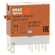 Реле промежуточное КЭАЗ OptiRel G RP46-52-24-8-CO/TIL