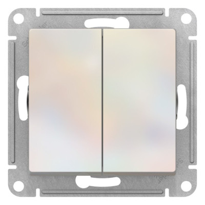 Базальт Выключатель 2-клавишный с самовозвратом, сх.5, 10АХ, AtlasDesign Systeme Electric