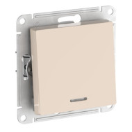 1-клавишный ПЕРЕКЛЮЧАТЕЛЬ Systeme Electric ATLASDESIGN с подсветкой, сх.6а, 10АХ, быстрозажимные клеммы, БЕЖЕВЫЙ