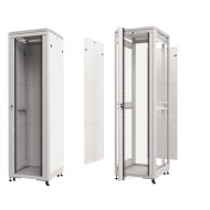 Шкаф напольный 32U Netko серия Expert (600х600х1610), напольный, БЕЗ ПЕРЕДНЕЙ ДВЕРИ, серый, разобранный (упакован в 3 коробки)