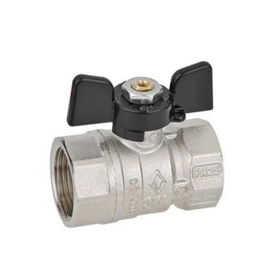 BUGATTI ARIZONA 602 Кран шаровой прямой стандартнопроходной, ВВ 3/4, алюминиевая бабочка