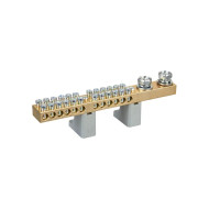 Шина IEK нулевая N на двух угловых изоляторах 200А ШНИ-10х18-24-L2-С