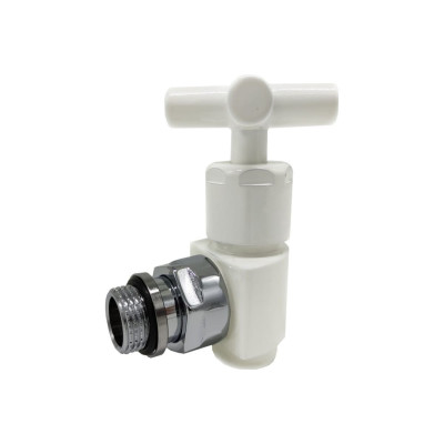 Вентиль SR Rubinetterie угловой (крест) серия "Prestige & Minimal" 1/2", цвет белый