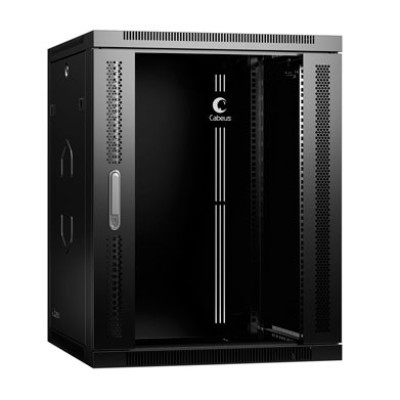Шкаф телекоммуникационный настенный 19" 15U Cabeus SH-05F-15U60/45-R-BK