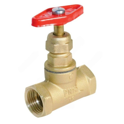 Клапан запорный латунь 15б1п Ду40 Ру25 м/м БАЗ