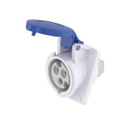 Розетка скрытой установки с наклоном DKC IP44 16А 2P+E 230В