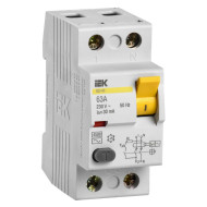 Выключатель дифференциальный (УЗО) IEK ВД1-63 2Р 63А 30мА