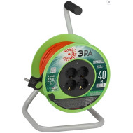 Удлинитель силовой Эра RP-4e-3х1.0-40m на пластиковой катушке с заземлением 4 розетки 40м ПВС 3х1мм2