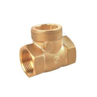 Клапан обратный латунь поворотный заслонка латунь Ду15 Ру16 м/м EPDM SantechSystems