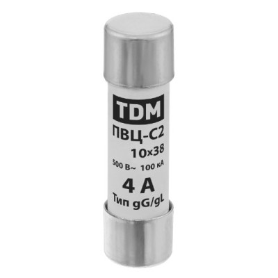 Плавкая вставка TDM ПВЦ-С2 10х38 4А