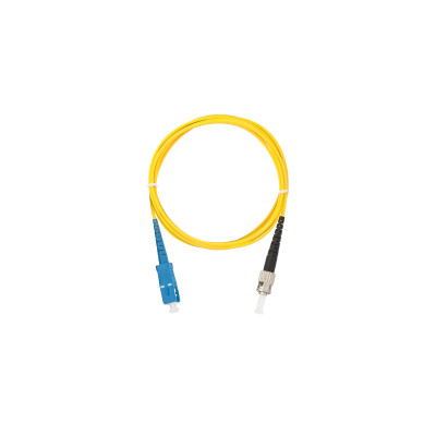 Шнур NIKOMAX волоконно-оптический, переходной, одномодовый 9/125мкм, стандарта OS2, SC/UPC-ST/UPC, одинарный, полимерный материал нг(A)-HF, 2мм, желтый, 1м