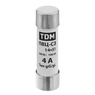 Плавкая вставка TDM ПВЦ-С3 14х51 4А