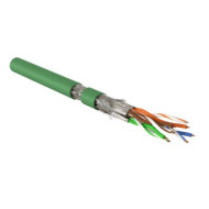 Кабель витая пара Hyperline SFTP4-C7A-S23-IN-LSZH-GN-500 (500 м) одножильный (solid), LSZH (нг(А)-HF), зеленый