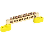 Шина IEK ШНИ-8х12-10-У2-Ж на двух угловых изоляторах нулевая