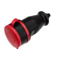 Розетка переносная Rexant с влагозащитой с крышкой 3P+PE 32А IP44 каучук