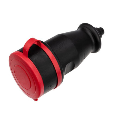 Розетка переносная Rexant с влагозащитой с крышкой 3P+PE 32А IP44 каучук