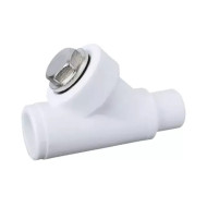 Фильтр PP-R белый сетчатый Ду25х45гр вн/нр пайка РосТурПласт