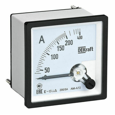 Амперметр аналоговый Dekraft 1000/5А AC класс точности 1.5 72х72мм трансф. подкл.