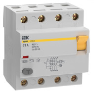 Выключатель дифференциальный (УЗО) IEK KARAT ВД3-63 4P 63А 30мА 6кА тип AC
