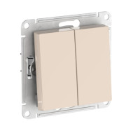 2-клавишный ПЕРЕКЛЮЧАТЕЛЬ Systeme Electric ATLASDESIGN , сх.6/2, 10АХ, быстрозажимные клеммы, БЕЖЕВЫЙ