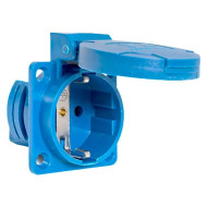 Розетка панельная EKF 112 скрытая 2P+PЕ 16А 220В IP44 с защ. крышкой ps-112-16-220