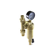 Фильтр свободного вращения TIM с манометром 1/2"