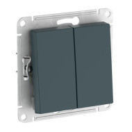 2-клавишный ПЕРЕКЛЮЧАТЕЛЬ Systeme Electric ATLASDESIGN, сх.6/2, 10АХ, быстрозажимные клеммы, ИЗУМРУД