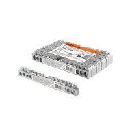 Шина TDM ELECTRIC "N" нулевая 6х9мм 14/1 (14 групп/крепеж по центру) никелированная