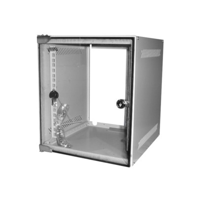 Шкаф настенный 10" 12U Netko серия WS (280х310х595), передняя дверь стекло, без задней стенки, серый