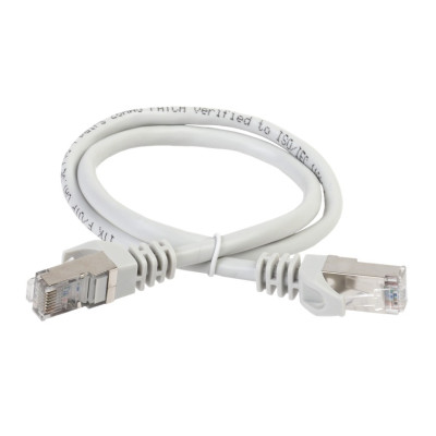 Коммутационный шнур (патч-корд), ITK кат.6A S/FTP, LSZH, 1м, серый