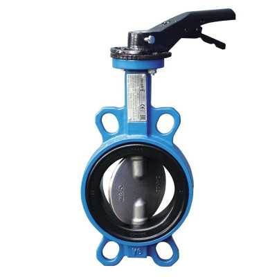 Затвор Tecofi Tecfly VPI дисковый поворотный межфланцевый из ковкого чугуна с ручкой и манжетами Силикон DN200