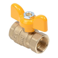 Кран шар Dist лат газ Эксперт Ду25 Ру40 м/м полн баб 213Б