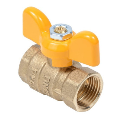 Кран шар Dist лат газ Эксперт Ду25 Ру40 м/м полн баб 213Б