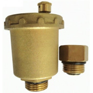 Воздухоотводчик ViEiR 1/2"х3/8" с обратным клапаном, латунь