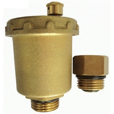 Воздухоотводчик ViEiR 1/2"х3/8" с обратным клапаном, латунь