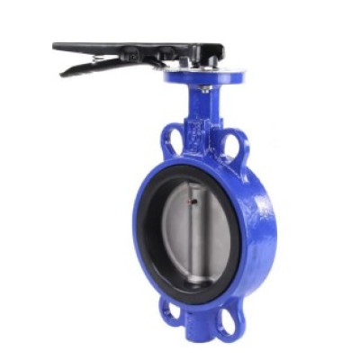 Затвор дисковый поворотный DN.ru WBV3432N-2W-Fb-H Ду250 Ру16 межфланцевый, корпус - углеродистая сталь WCB, диск - нержавеющая сталь 316L, уплотнение - NBR, с рукояткой, квадрат 22х22, F10