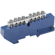 Шина N "ноль" на DIN-изоляторе с никелевым покрытием IEK ШНИ-6х9-8-Д-С