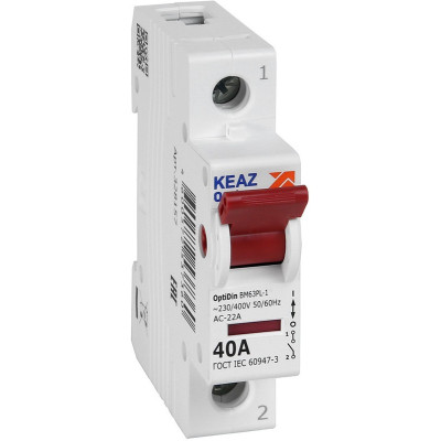Выключатель нагрузки модульный КЭАЗ OptiDin BM63PL-140-УХЛ3 ВМ63PL