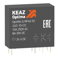 Реле промежуточное КЭАЗ OptiRel G RP40-52-60D-10-CO