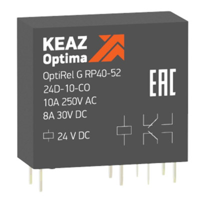 Реле промежуточное КЭАЗ OptiRel G RP40-52-60D-10-CO