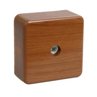 Коробка распаячная КМ41206-05 для открытой проводки 50х50х20мм дуб (4 клеммы 3мм2) IEK UKO10-050-050-020-K24