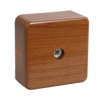 Коробка распаячная КМ41206-05 для открытой проводки 50х50х20мм дуб (4 клеммы 3мм2) IEK UKO10-050-050-020-K24